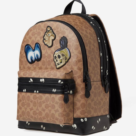COACH X Disney DARK FAIRY TALE Patches Spooky Eyes Academy Signature Backpack - Picture 1 of 14